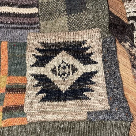 Ralph Lauren Double RL Multicolor Patchwork Cardigan - Picture 5 of 15